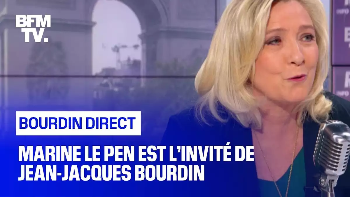 Marine Le Pen face à Jean Jacques Bourdin en direct Allo Trends