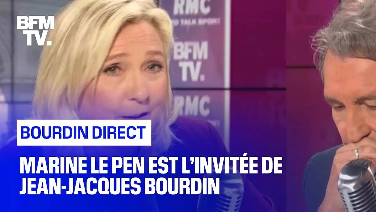 Marine Le Pen face à Jean Jacques Bourdin en direct Allo Trends