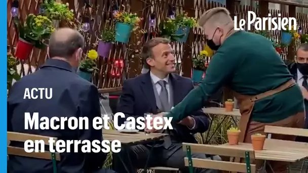 Déconfinement : Macron et Castex partagent un café en terrasse pour la réouverture