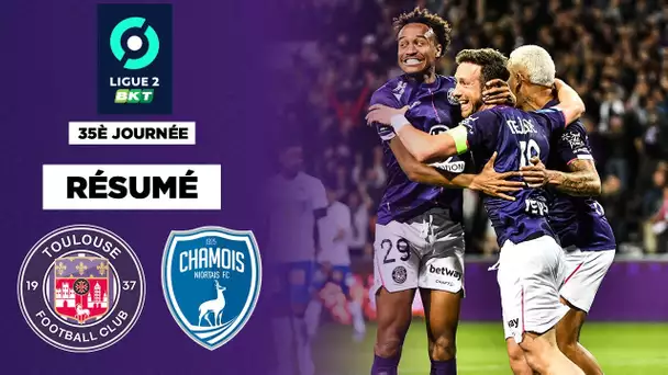 Résumé : Toulouse valide sa montée en Ligue 1 dans un Stadium en feu