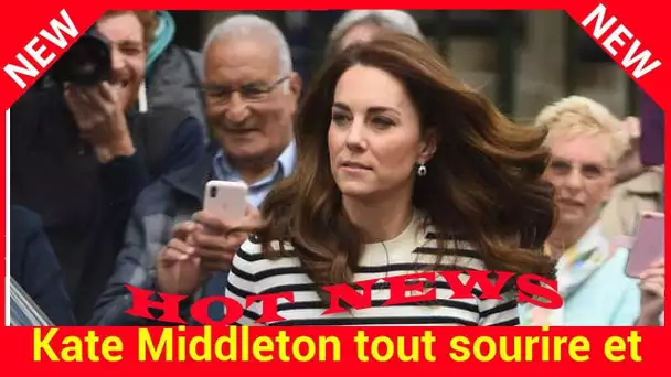 Kate tout sourire et décontractée avec William au lendemain de la naissance du bébé de Meghan