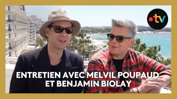 #Cannes2024 : entretien avec Melvil Poupaud et Benjamin Biolay pour "Marcello Mio"