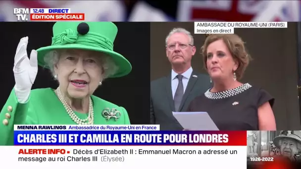 L'ambassadrice du Royaume-Uni en France rend hommage à la reine Elizabeth II