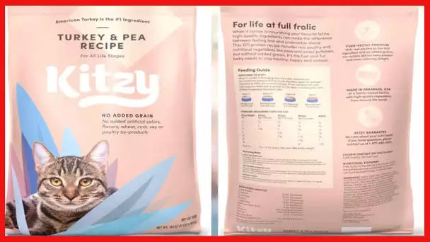 Amazon Brand - Kitzy Dry Cat Food, No Added Grains (Turkey/Whitefish & Pea Recipe)