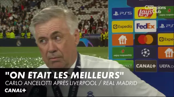 Carlo Ancelotti en interview après la victoire du Real Madrid en Ligue des Champions