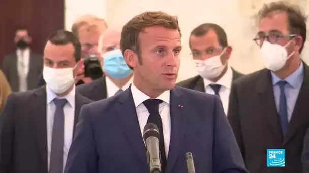 Explosions à Beyrouth : Emmanuel Macron s'exprime après son repas avec Michel Aoun