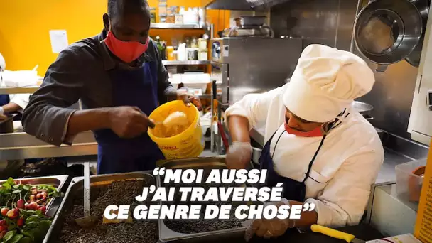 Réfugiés et cuisiniers, ils préparent les repas des soignants et des démunis