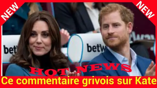 Ce commentaire grivois sur Kate Middleton pour lequel le prince Harry fut réprimandé