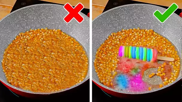 Recettes de Desserts Faciles : Comment Faire du Popcorn Sucré Arc-en-Ciel Parfait