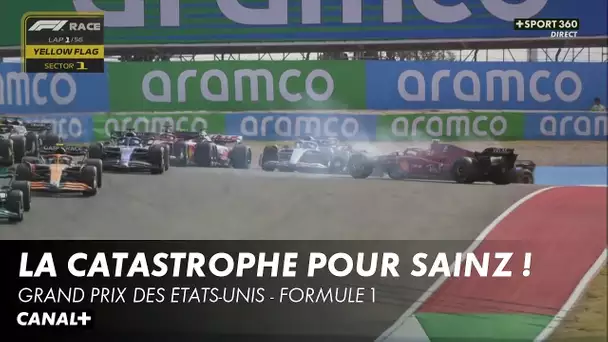 Catastrophe au départ pour le poleman Carlos Sainz ! - Grand Prix des États-Unis - F1