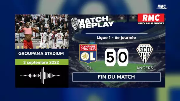 OL 5-0 Angers : Le goal replay du festival lyonnais avec les commentaires RMC