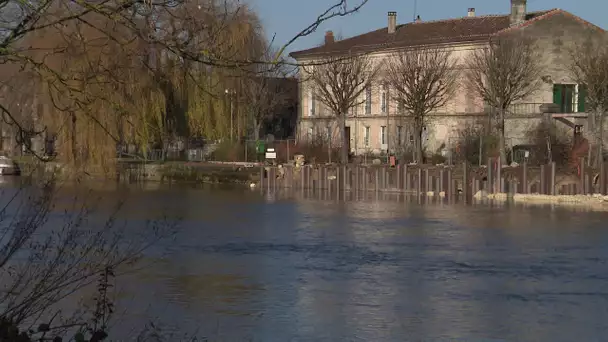 Jarnac : effondrement des quai aux bords de La Charente