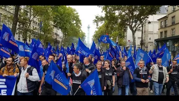 "C'est un ras-le-bol général" : des milliers de policiers manifestent à Paris lors d'une "marche …