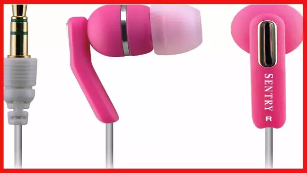 Sentry Neons Stereo Earbuds, HO623, Pink