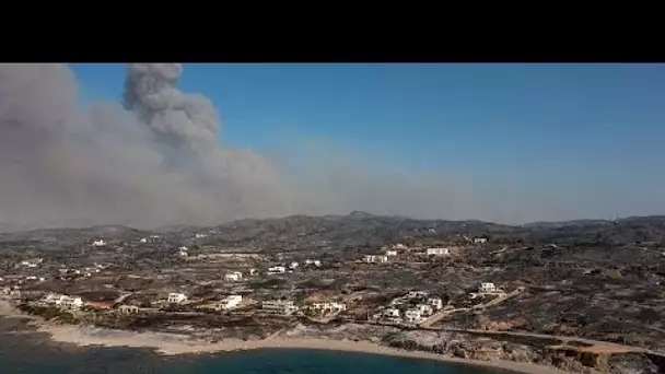 No Comment : un spectacle de désolation à Rhodes après des incendies dévastateurs