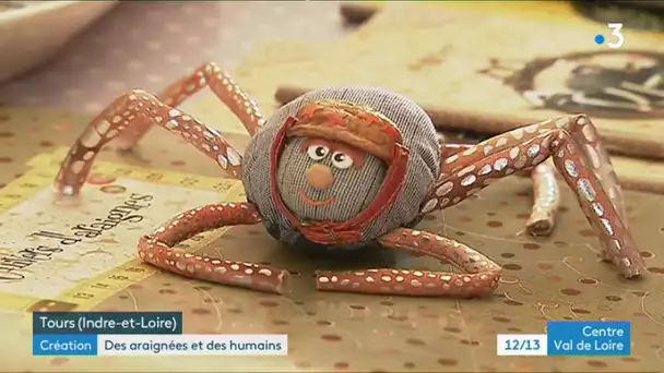 Tours : Création insolite d&#039;araignées en tissus