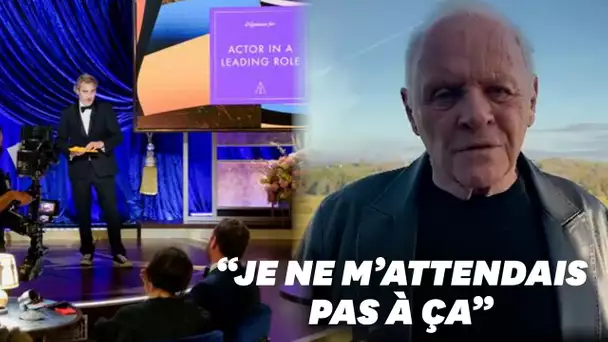 Anthony Hopkins réagit à son Oscar et rend hommage à Chadwick Boseman