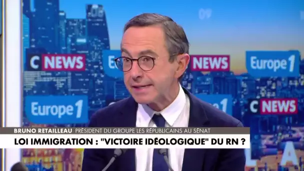 Loi immigration : «Je reconnais à Marine Le Pen le sens de l'opportunisme», déclare Bruno Retailleau
