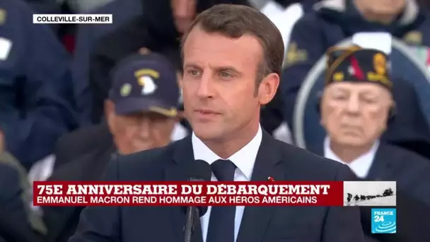 D-Day : Macron remercie en anglais les vétérans pour avoir libéré la France