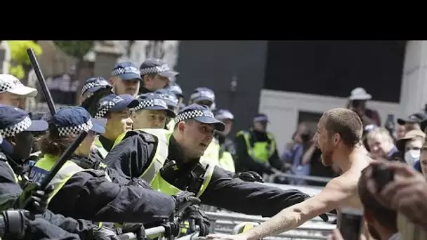 Londres : une manifestation autour de la statue de Churchill dégénère en heurts avec la police