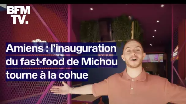 Amiens: le youtubeur Michou réunit une immense foule pour l'inauguration de son fast-food