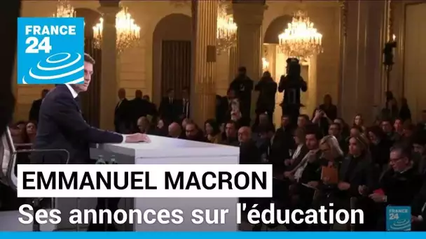 Les annonces d'Emmanuel Macron sur l'éducation, l'école publique et la jeunesse • FRANCE 24