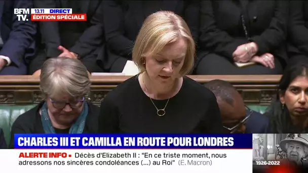 Liz Truss rend hommage à la reine Elizabeth II depuis le Parlement britannique