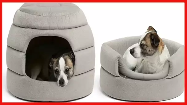 Best Friends by Sheri Convertible Honeycomb Cave Bed, Cozy Covered Dog & Cat