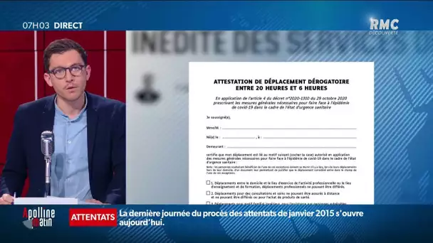 Couvre-feu entre 20h et 6h en France: quels sont les motifs de dérogation pour se déplacer?