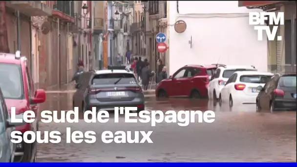 Le sud de l'Espagne sous les eaux