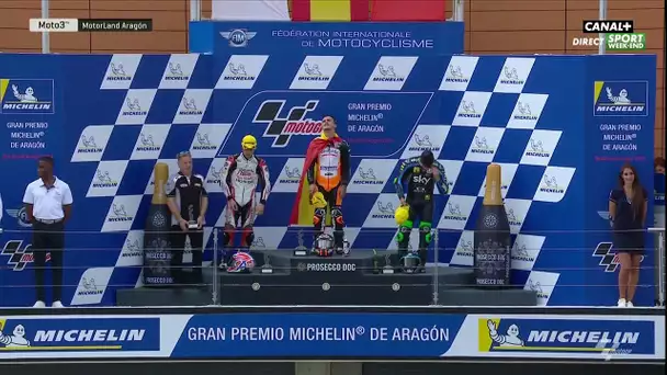 Le podium Moto 3 du Grand Prix d'Aragon