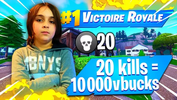 20 KILLS = 10 000 VBUCKS POUR CE KIKOU SUR FORTNITE !