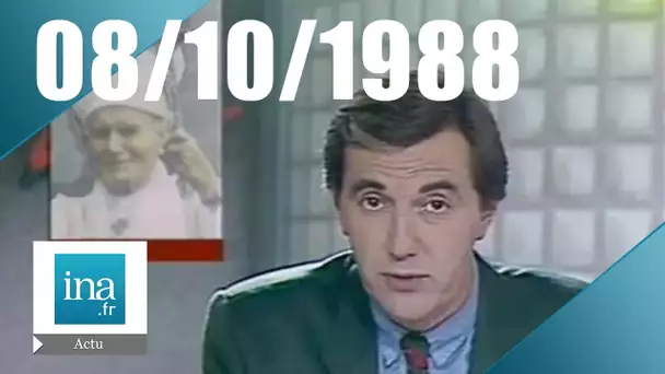 20h Antenne 2 du 08 octobre 1988 | Jean-Paul II à Strasbourg | Archive INA