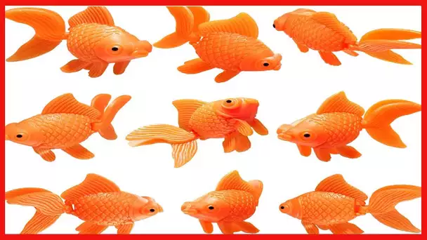 15 Pieces Artificial Aquarium Fishes Plastic Fish Realistic Artificial Moving Floating Orange