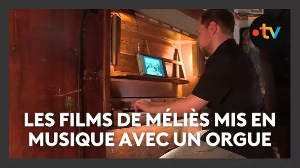 À Saorge, un organiste improvise et met en musique des films muets de Georges Méliès