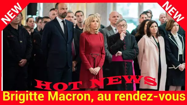 Brigitte Macron, au rendez-vous pour remercier les pompiers mobilisés sur l'incendie de Notre-Dame