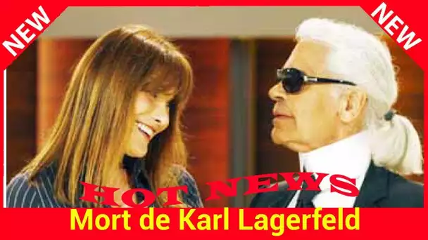 Mort de Karl Lagerfeld : Carla Bruni, qui a défilé pour lui, lui rend hommage