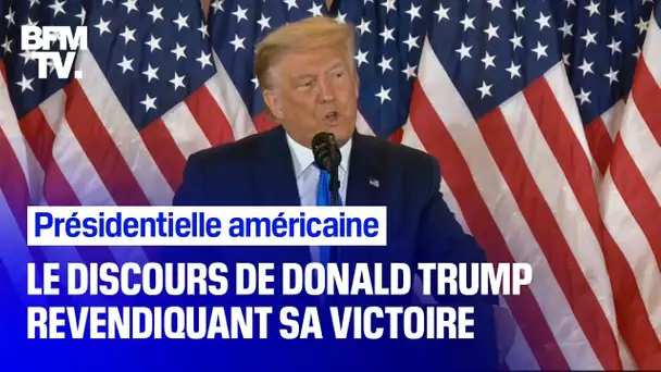 Présidentielle américaine: le discours de Donald Trump revendiquant sa victoire