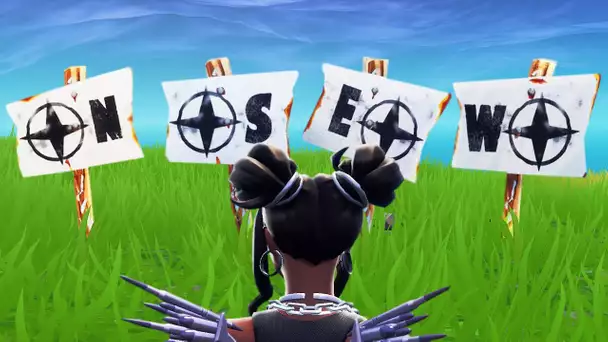 'VISITER LES POINTS LES PLUS AU NORD, AU SUD, A L&#039;EST ET A L&#039;OUEST DE L&#039;ILE' sur FORTNITE !