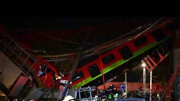 Catastrophe à Mexico : un pont du métro aérien s'effondre, une rame bondée chute en contrebas
