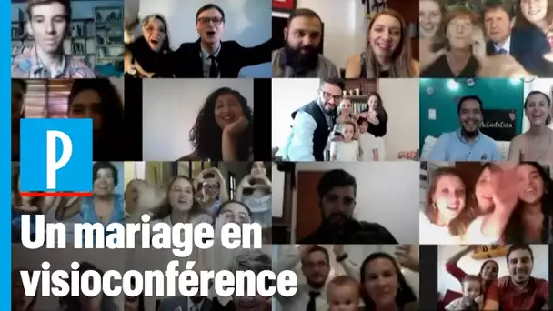 Confinés, ils célèbrent leur mariage... sur Internet