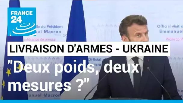 Macron rejette un "deux poids, deux mesures" dans la livraison d'armes à l'Ukraine • FRANCE 24