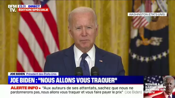 Joe Biden aux auteurs de l'attentat à Kaboul: "Nous ne pardonnerons pas, nous n'oublierons pas"