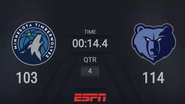 Timberwolves @ Grizzlies | NBA on ESPN Live Scoreboard | #KiaTipOff22