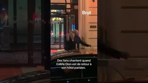 Des fans chantent pour Céline Dion, de retour à son hôtel parisien #paris2024