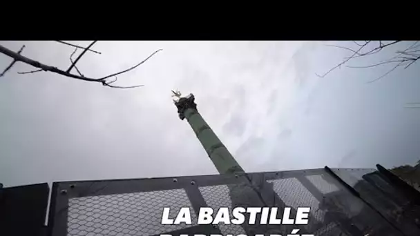 Pour la manifestation du 17 décembre, la place de la Bastille a été cadenassée