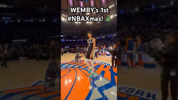 Victor Wembanyama takes the court for his FIRST #NBAXmas! 🎄🔥|#Shorts