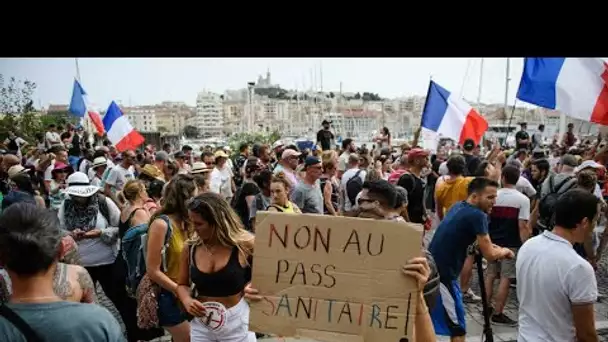 Nouvelle journée de manifestations en France contre le passe sanitaire • FRANCE 24