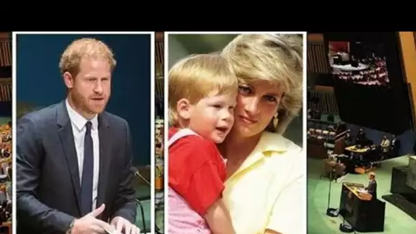 Diana lui sourit" Le prince Harry "brille" alors qu'il se souvient de sa mère lors d'un discours à l