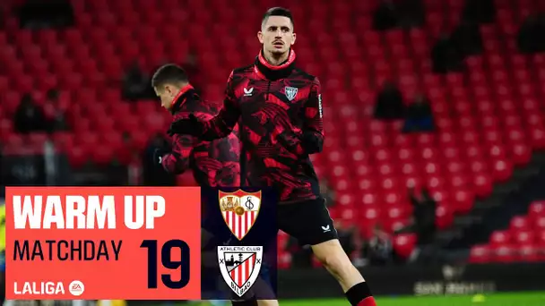 Calentamiento Sevilla FC vs Athletic Club